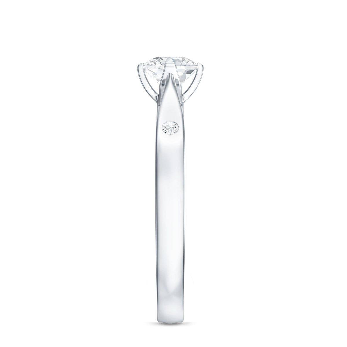 Floral Set Moissanite Solitaire Promise Ring for Her