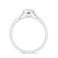 Floral Set Moissanite Solitaire Promise Ring for Her