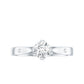 Floral Set Moissanite Solitaire Promise Ring for Her