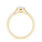 Floral Set Moissanite Solitaire Promise Ring for Her