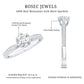 Lotus Basket Set Moissanite Solitaire Engagement Ring for Women