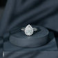 Certified Pear Cut Engagement Ring With Moissanite