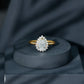 Certified Pear Cut Engagement Ring With Moissanite