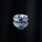 1.35 Carat Round London Blue Topaz Vintage Engagement Ring with Celtic Style Band