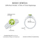 Anillo de compromiso con nudo celta de peridoto real de 2 quilates con diamante sorpresa