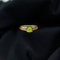 Anillo de compromiso con nudo celta de peridoto real de 2 quilates con diamante sorpresa