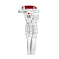 Round Cut Lab Created Ruby and Moissanite Bridal Ring Set