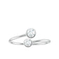 Bezel Set Diamond Toi Et Moi Ring for Promise