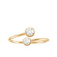 Bezel Set Diamond Toi Et Moi Ring for Promise
