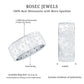 Certified Moissanite Wide Wedding Band in Flush Setting