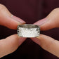 Certified Moissanite Wide Wedding Band in Flush Setting