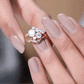 Round Moissanite Cluster Bridal Ring Set for Women