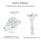 Round Moissanite Cluster Bridal Ring Set for Women