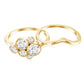 Round Moissanite Cluster Bridal Ring Set for Women