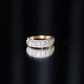 Round Shape Moissanite Half Eternity Wedding Band