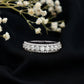 Round Shape Moissanite Half Eternity Wedding Band