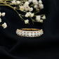 Round Shape Moissanite Half Eternity Wedding Band