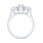 Anillo de compromiso cóctel de moissanita de talla brillante certificada para mujer