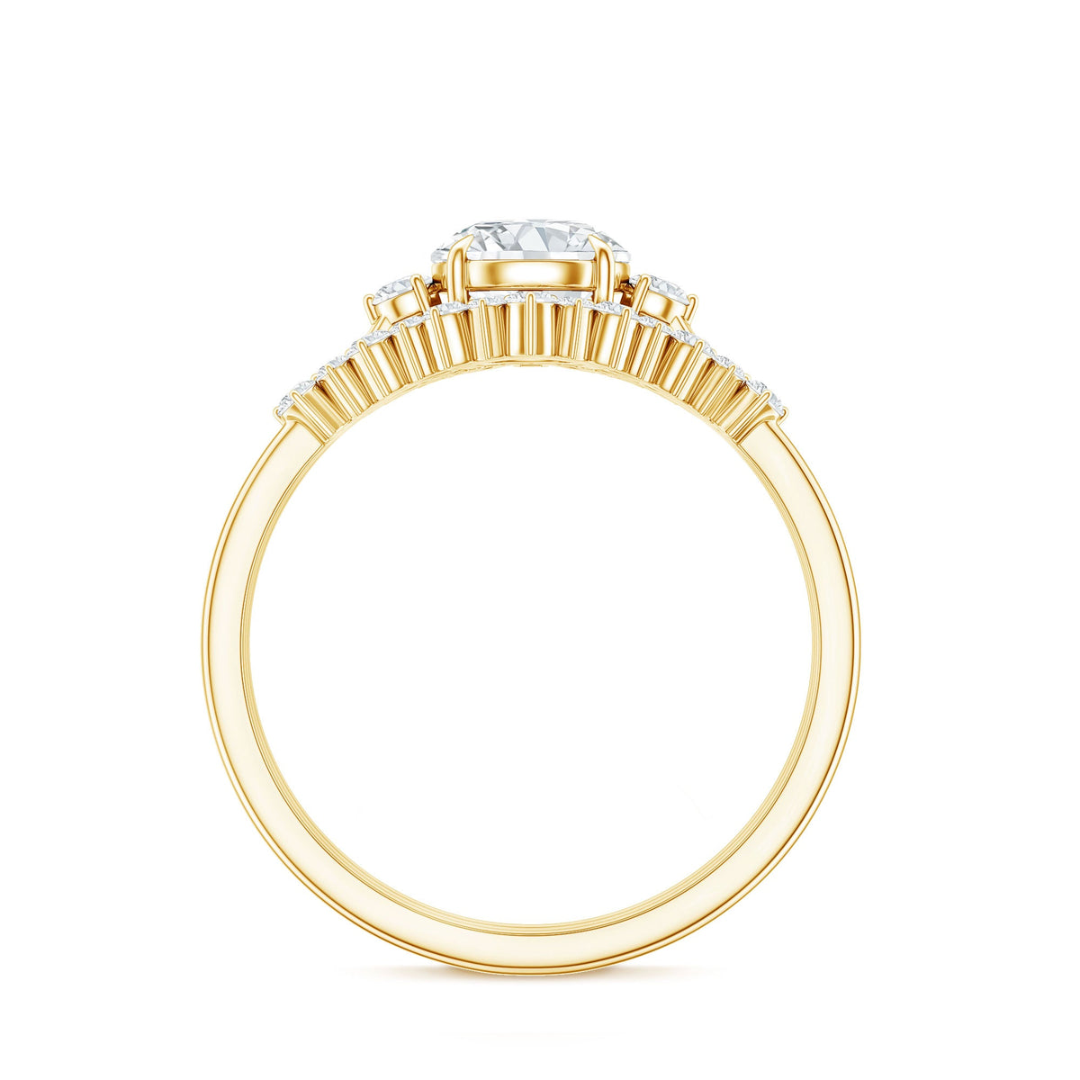 0.9 Carat Vintage Inspired Moissanite 3 Piece Wedding Ring Sets