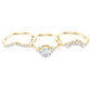0.9 Carat Vintage Inspired Moissanite 3 Piece Wedding Ring Sets