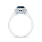 Pear Shaped London Blue Topaz and Diamond Statement Engagement Ring