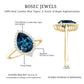 Pear Shaped London Blue Topaz and Diamond Statement Engagement Ring