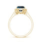 Pear Shaped London Blue Topaz and Diamond Statement Engagement Ring