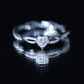 Anillo de Promesa Solitario de Moissanita con Forma de Corazón