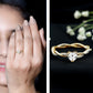 Anillo de Promesa Solitario de Moissanita con Forma de Corazón