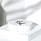 Round London Blue Topaz and Lab Diamond Two Stone Promise Ring For Her