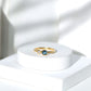 Round London Blue Topaz and Lab Diamond Two Stone Promise Ring For Her