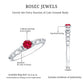 Lab Grown Ruby Designer Promise Ring with Diamond