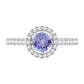 Natural Tanzanite and Diamond Promise Ring for Engagement