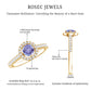 Natural Tanzanite and Diamond Promise Ring for Engagement