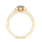 Natural Tanzanite and Diamond Promise Ring for Engagement