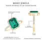 Octagon Cut Lab Grown Emerald Engagement Ring with Diamond