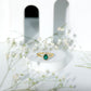 Real Emerald Teardrop Engagement Ring with Diamond Halo