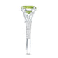 Peridot Solitaire Engagement Ring with Moissanite in Split Shank