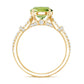 Peridot Solitaire Engagement Ring with Moissanite in Split Shank