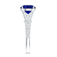 Certified 2.7 Carat Lab Grown Blue Sapphire Engagement Ring with Diamond Split Shank
