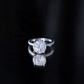 Certified Moissanite 10 MM Round Cut Engagement Ring