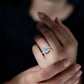Certified Moissanite 10 MM Round Cut Engagement Ring