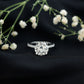 Certified Moissanite 10 MM Round Cut Engagement Ring