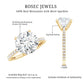 Certified Moissanite 10 MM Round Cut Engagement Ring