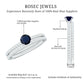 Natural Half Carat Blue Sapphire and Diamond Engagement Ring Set