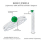 0.4 Carat Minimal Emerald Diamond Wedding Engagement Ring Set of 2