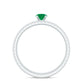 0.4 Carat Minimal Emerald Diamond Wedding Engagement Ring Set of 2