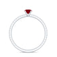 Natural Ruby Promise Ring with Diamond for Women