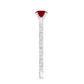 Natural Ruby Promise Ring with Diamond for Women