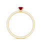 Natural Ruby Promise Ring with Diamond for Women